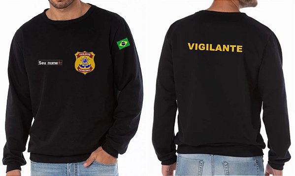 Blusão Moletom Flanelado Masculino VIGILANTE Bordado