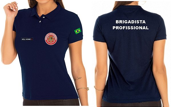 Camisa Polo Feminino Brigadista Profissional Bordado