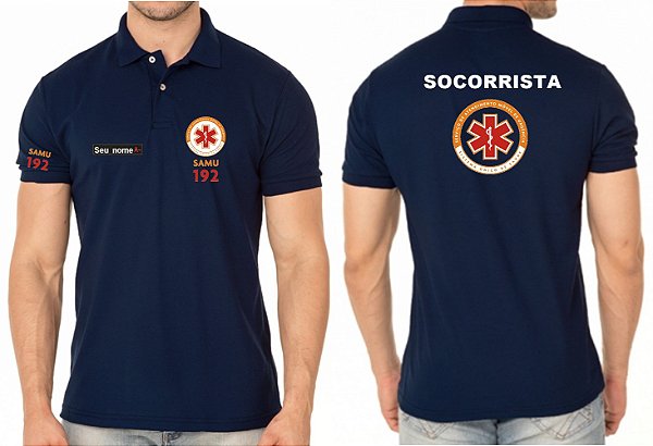 Camisa Polo Masculino SOCORRISTA SAMU Bordado