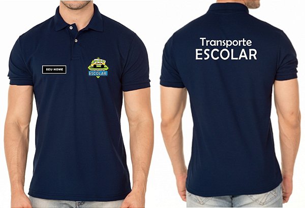 Camisa Polo Masculino Transporte Escolar Bordado