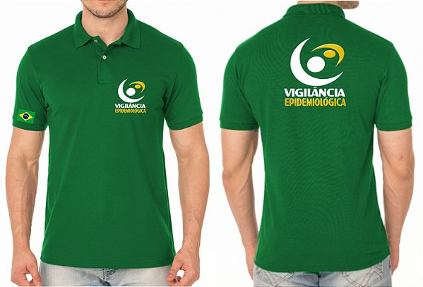 Camisa Polo Masculino VIGILÂNCIA EPIDEMIOLÓGICA Bordado