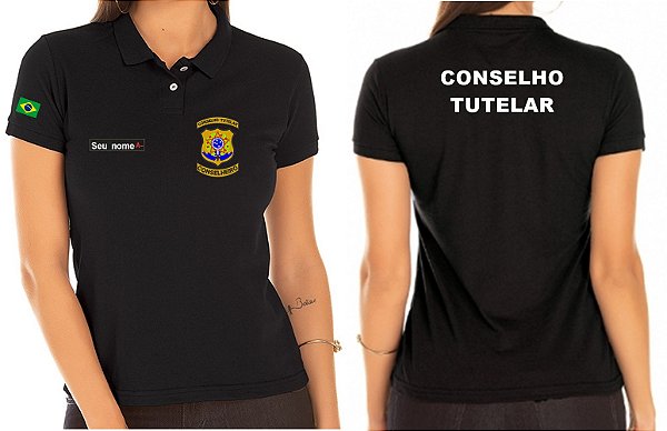 Camisa Polo Feminino CONSELHO TUTELAR Bordado Mod1