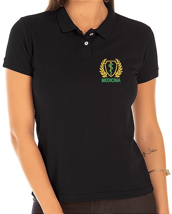 Camisa Polo Feminino Profissional Medicina Bordado