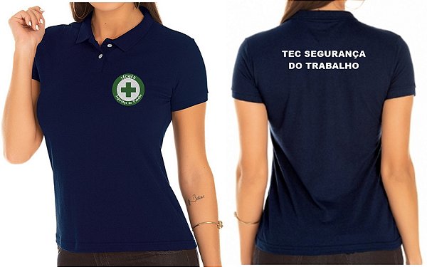 Camisa Polo Feminino Técnico Segurança do Trabalho Bordado