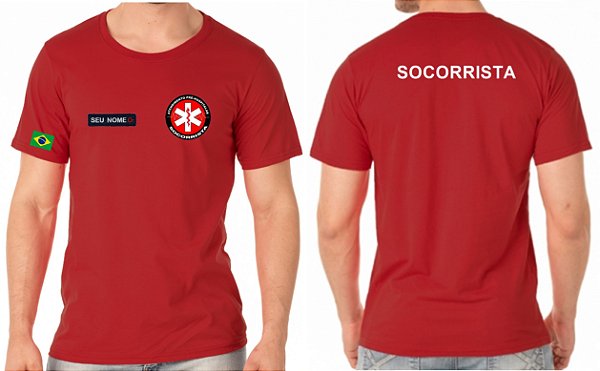 Camiseta Algodão Masculino SOCORRISTA Bordado