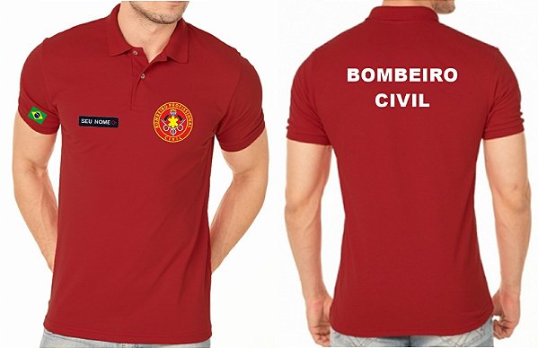 Camisa Polo Masculino Bombeiro Civil Bordado