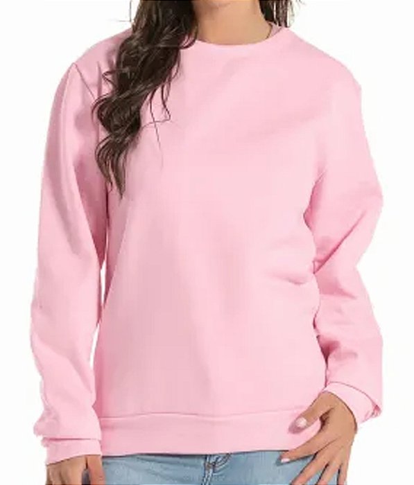 Blusão Moletom Feminino - Rosa