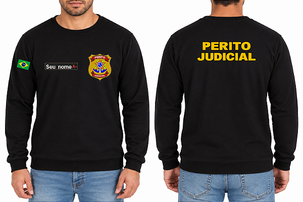 Casaco Moletom Blusão Masculino PERITO JUDICIAL Bordado