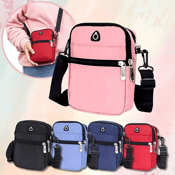 Bolsa Tiracolo Com 4 Compartimentos
