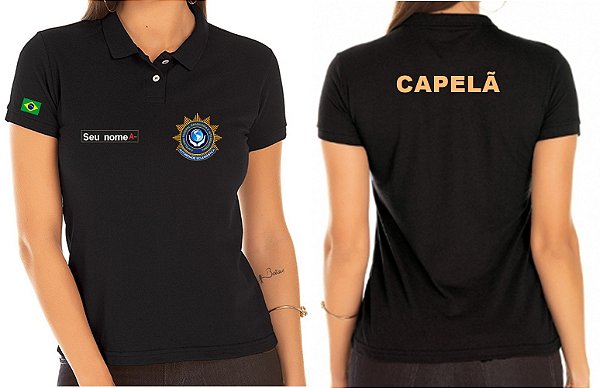 Camisa Polo Feminino CAPELÃ CAPELANIA Bordado