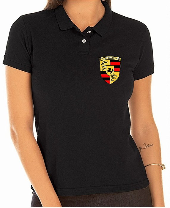 Camisa Polo Feminino Porsche Mod2 Bordado