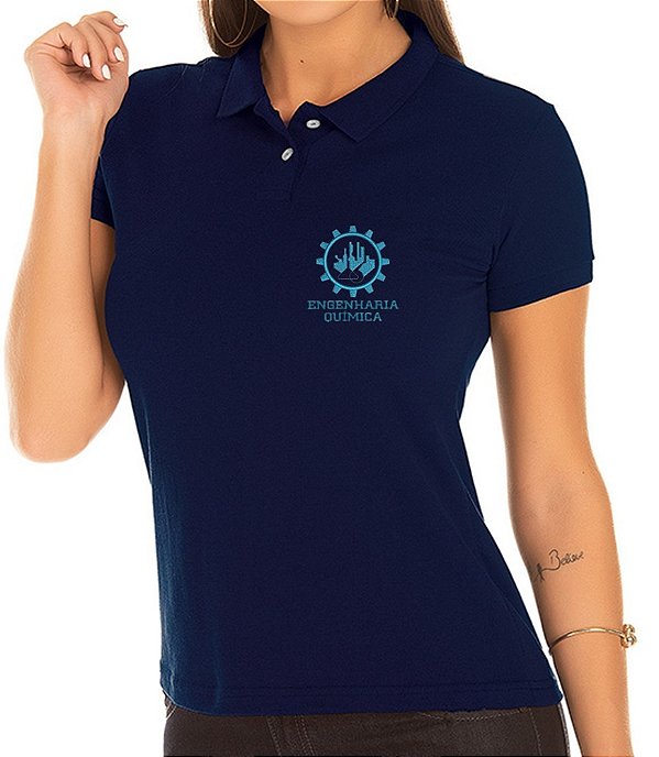 Camisa Polo Feminino ENGENHARIA QUÍMICA Bordado