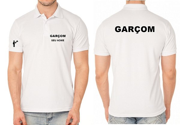 Camisa Polo Masculino GARÇOM Bordado
