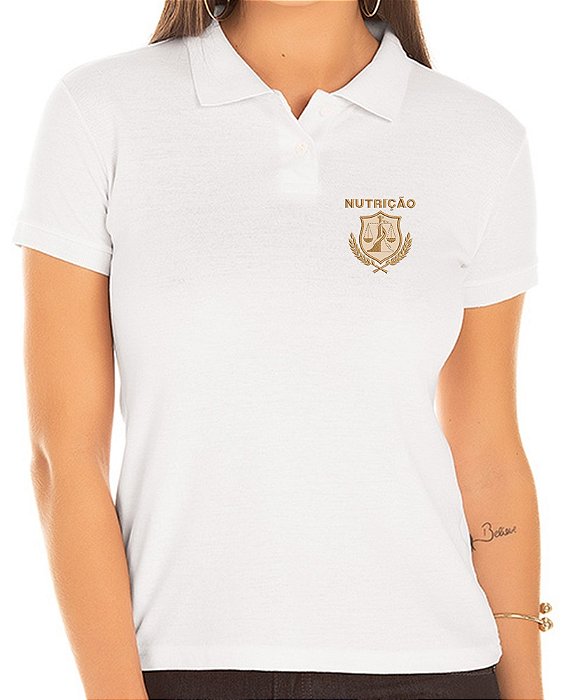 Camisa Polo Feminino NUTRIÇÃO Bordado