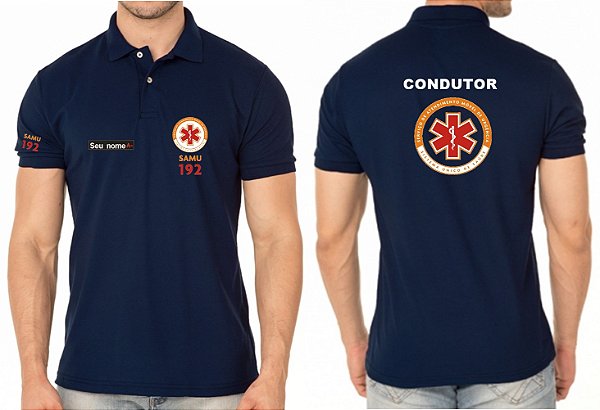 Camisa Polo Masculino CONDUTOR SAMU Bordado