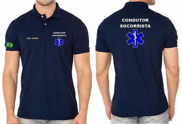 Camisa Polo Masculino CONDUTOR SOCORRISTA Bordado
