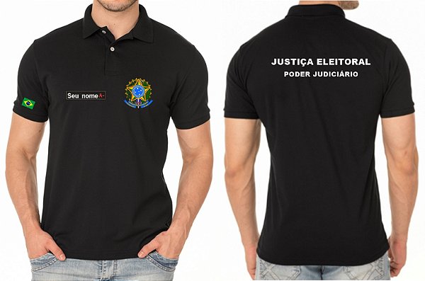 CAMISA POLO MASCULINO JUSTIÇA ELEITORAL BORDADO