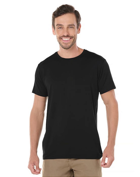Camiseta Algodão Tech Modal Masculina Preta