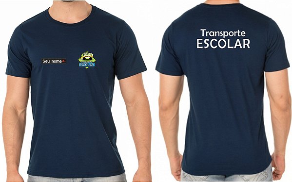 Camiseta Masculina Profissional Transporte Escolar Bordado