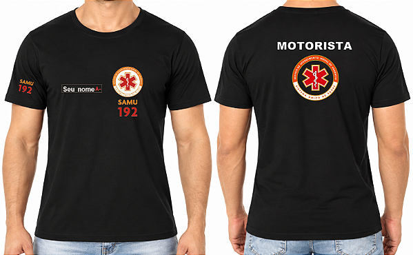 Camiseta Masculino MOTORISTA SAMU Bordado