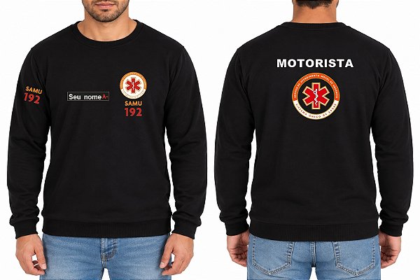Casaco Moletom Blusão MOTORISTA SAMU Bordado