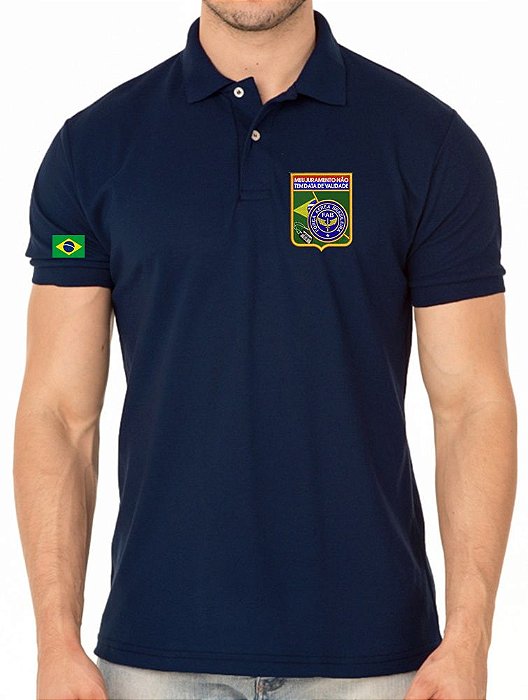 Camisa Polo Masculino Reservista Juramento FAB Bordado