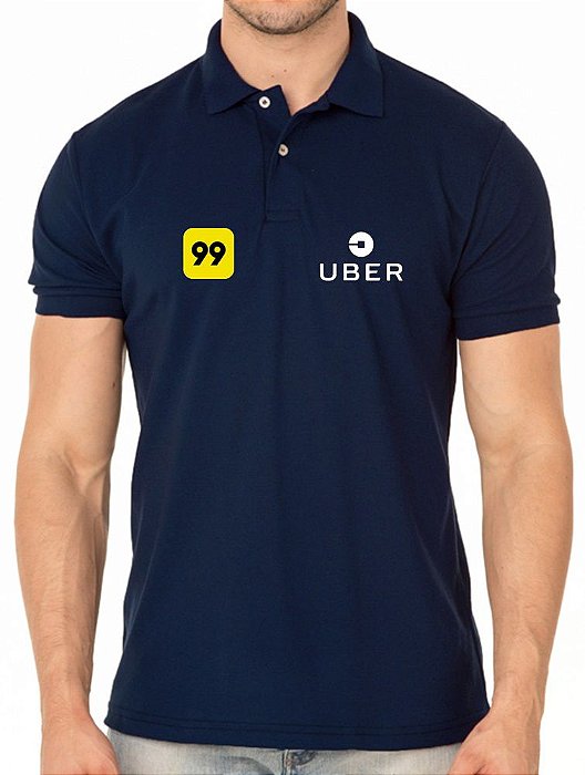 Camisa Polo Masculino Uber 99 Táxis Bordada Mod1