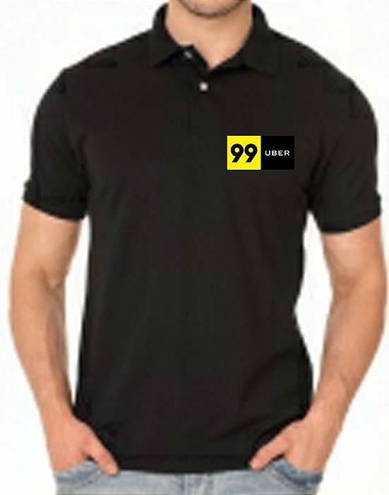 Camisa Polo Masculino Uber 99 Táxis Bordada Mod2