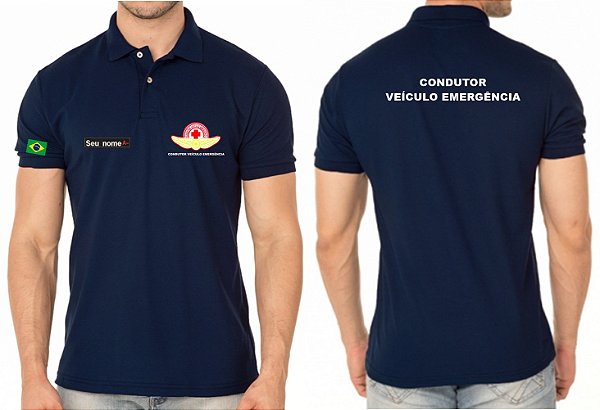 Camisa Polo Condutor Veículo Emergência Bordado