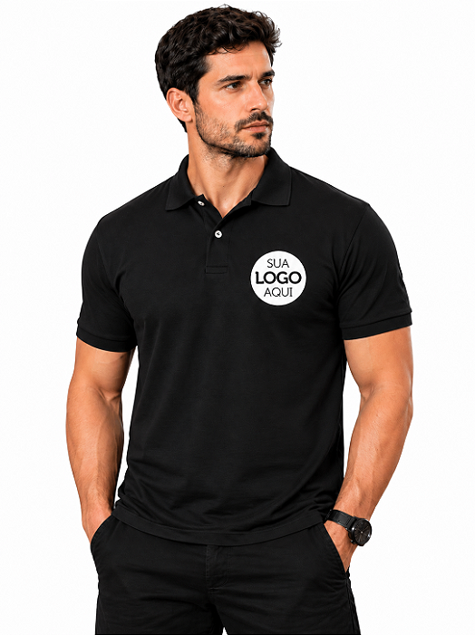 Camisa Polo Masculino Personalizado SUA LOGOMARCA Bordada Peito