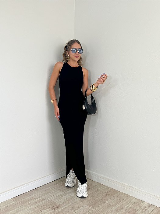 Vestido Regata Longo Preto