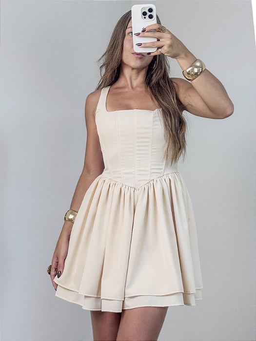 Vestido Mary Perolado