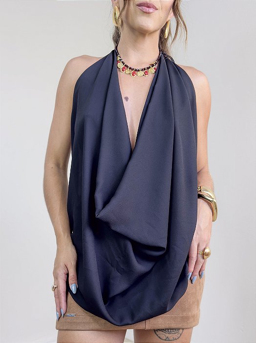Blusa frente única ary preta
