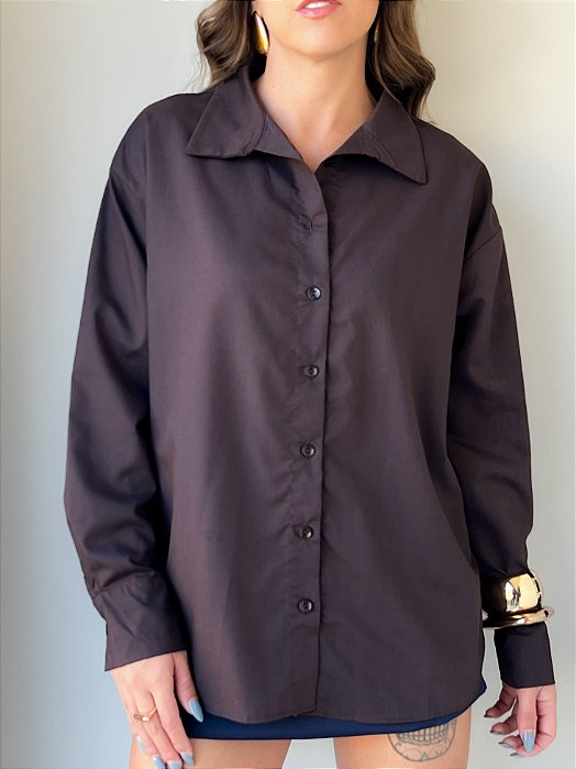 Camisa Marrom Café