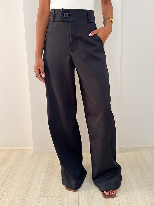 Calça Alfaiataria Vitória Preta New