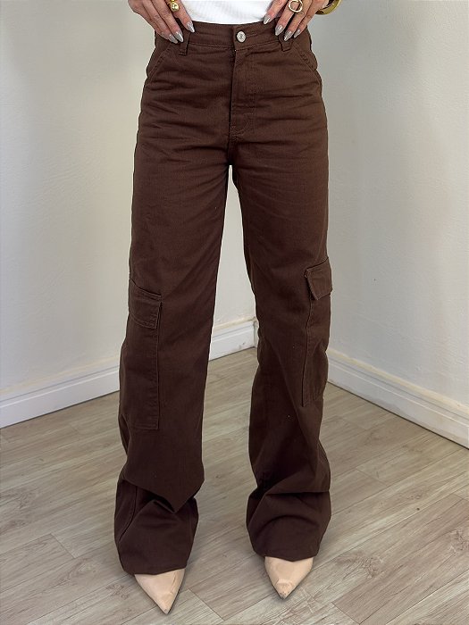 Calça Cargo Camélia Marrom