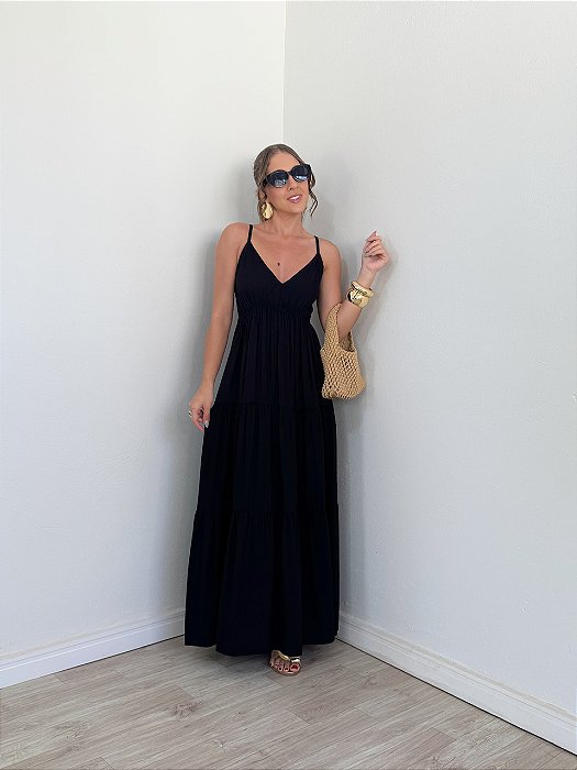 Vestido Amarílis Midi Preto