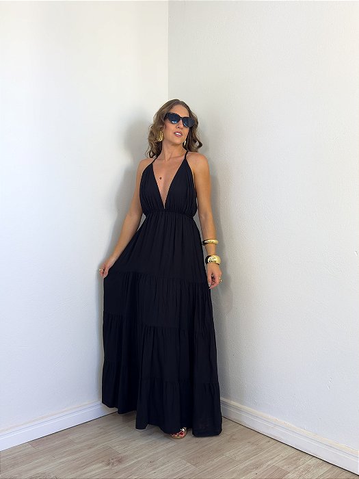 Vestido Flora Preto
