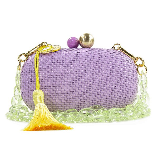 Bolsa Feminina De Mão Clutch Festa Casamento Formatura Lilás Lavanda