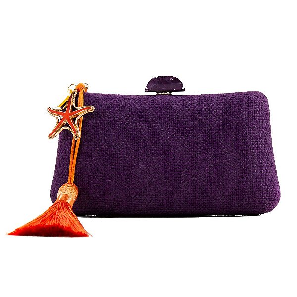 Bolsa Pequena Clutch Festa Casamento Formatura Violeta Roxo