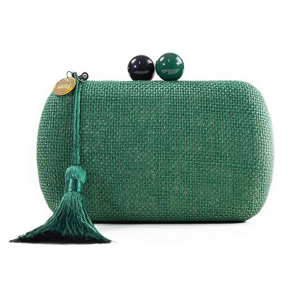 Bolsa Pequena Clutch Festa Casamento Formatura Verde Escuro