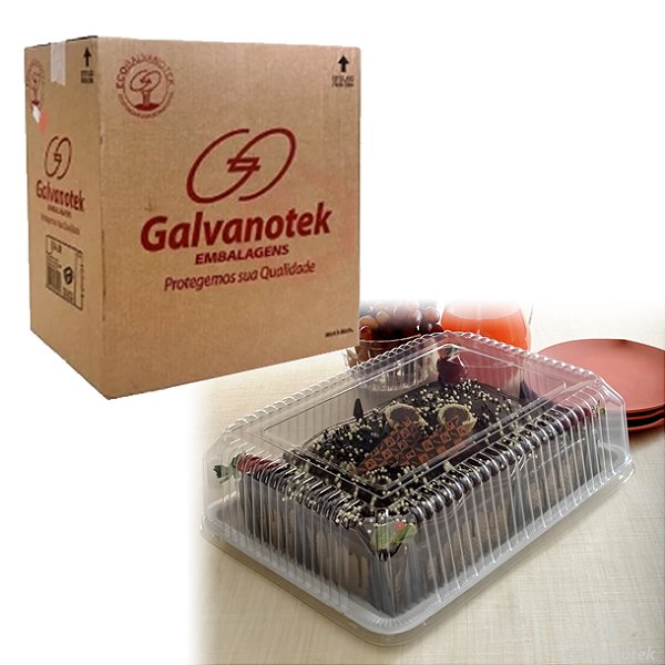 Embalagem Galvanotek Millenium G70M Bolos e Tortas Retangular