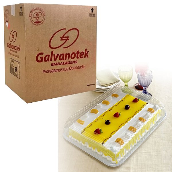 Embalagem Galvanotek Millenium G78M Baixa Jumbo Bolos e Tortas Retangular