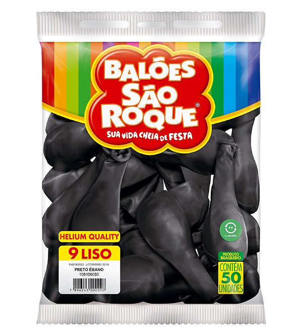 Balão São Roque Imperial n°9 Preto Ébano