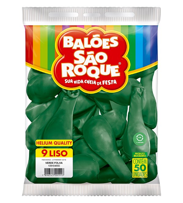 Balão São Roque Imperial n°9 Verde Folha