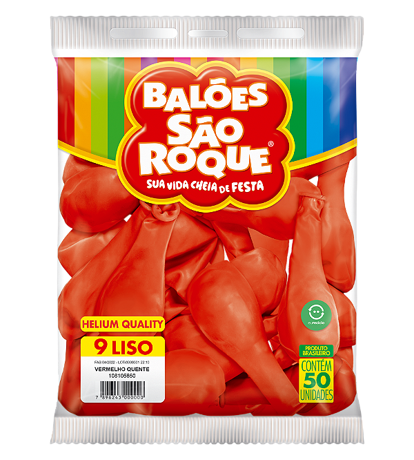 Balão São Roque Imperial n°9 Vermelho Quente