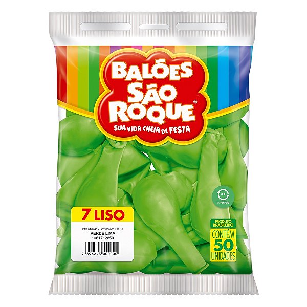 Balão São Roque Imperial n°7 Liso Verde Lima