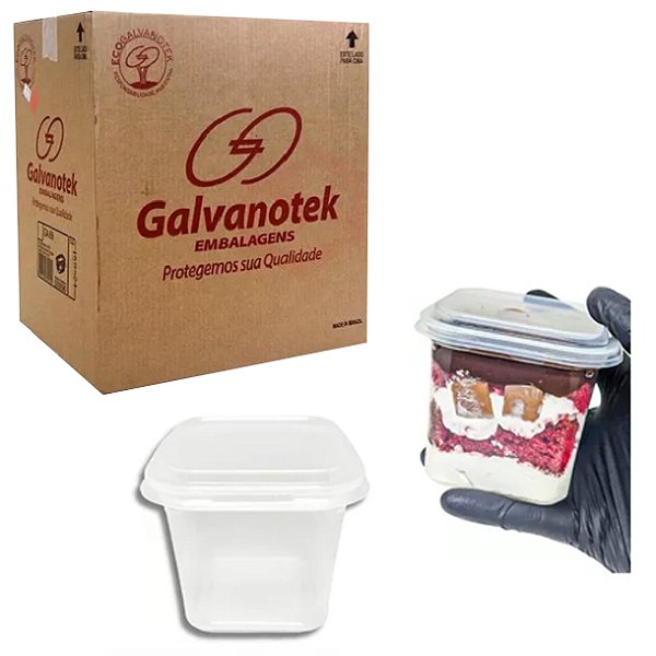 EMBALAGEM GALVANOTEK G378 QUADRADO PP 350ML - 270un.