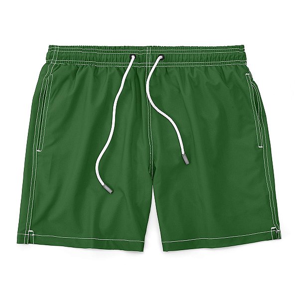 Shorts Esportivo Sobreposto Bicolor Verde Militar