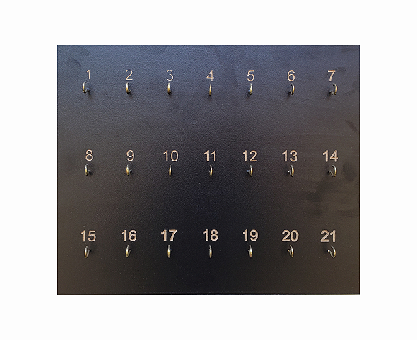 Porta Chaves Numerado 21 Ganchos